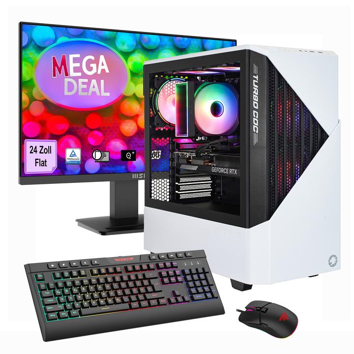 Produktbild GameMax MegaDeal Horizon SET2739 + MSI PRO MP2412 Monitor 60cm (24") (480 GB, 16 GB)