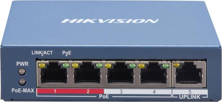 Immagine prodotto Hikvision DS-3E1105P-EI - Fast Ethernet (10/100) - Full duplex - Power over Ethernet (PoE) (5 porte)