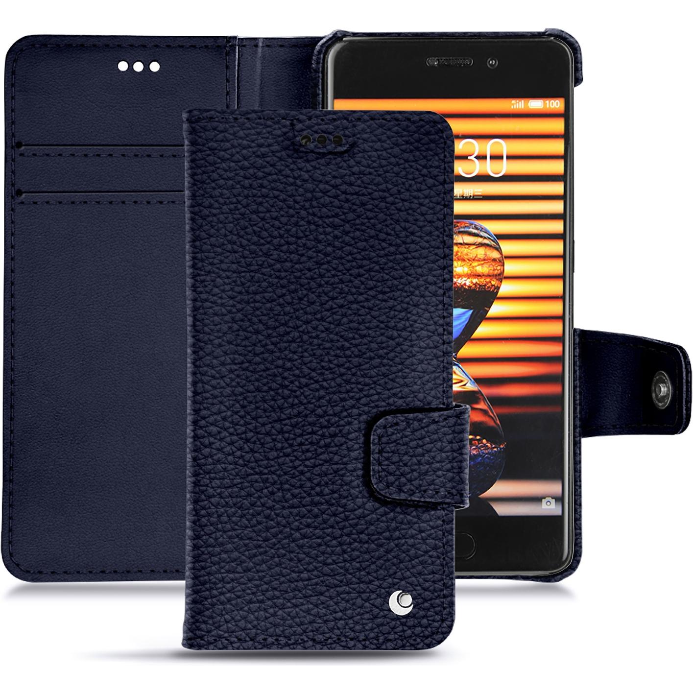Noreve Lederschutzhülle Wallet (Meizu Pro 7 Plus), Smartphone Hülle, Violett