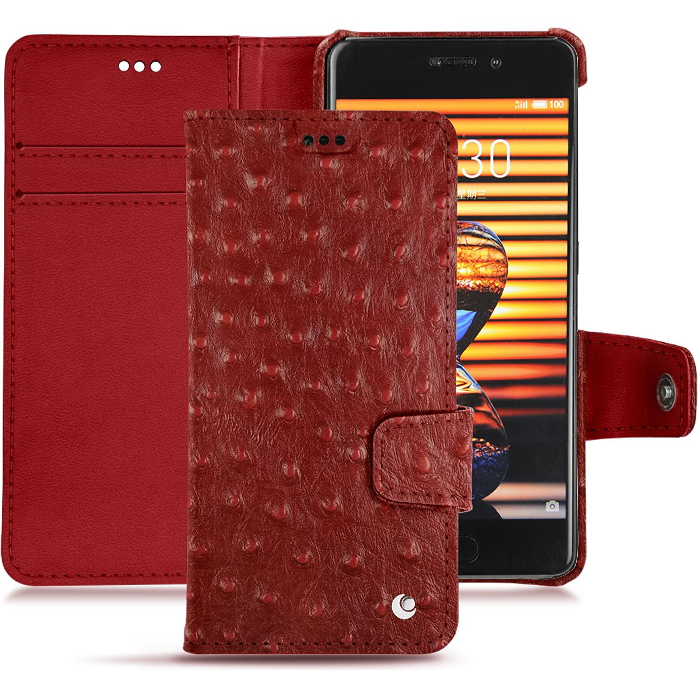 Thumbnail - Noreve Lederschutzhülle Wallet (Meizu Pro 7 Plus), Smartphone Hülle, Rot