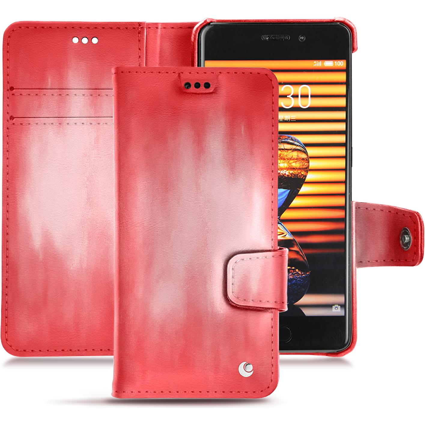 Thumbnail - Noreve Lederschutzhülle Wallet (Meizu Pro 7 Plus), Smartphone Hülle, Rosa