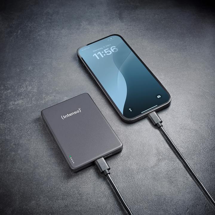 Actual product image Intenso Magn. Wireless Powerbank MW5000 5000 mAh Grey (5000 mAh, 20 W)