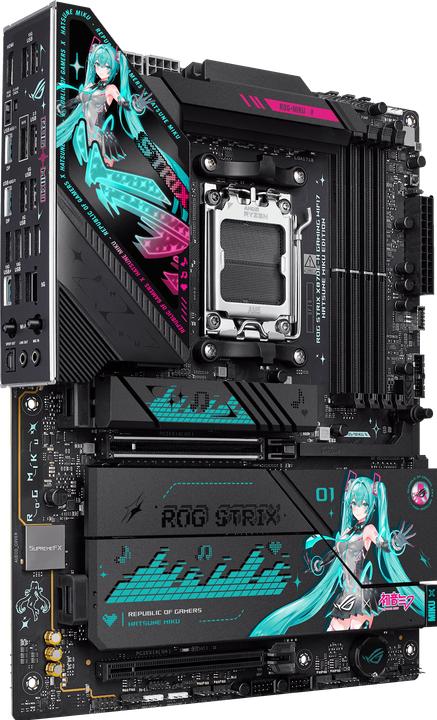 Productafbeelding ASUS ROG Strix X870E-H Gaming WiFi7 Hatsune Miku Editie (AM5, AMD X870E, ATX)