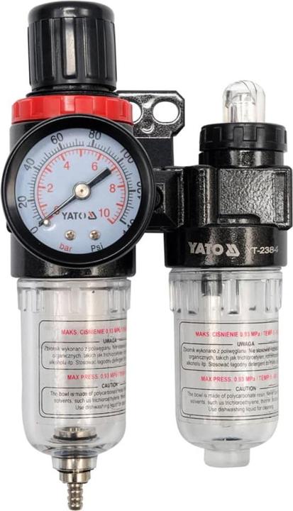 Yato Regolatore D'Aria Con Calibro E Filtro Per La Lubrificazione