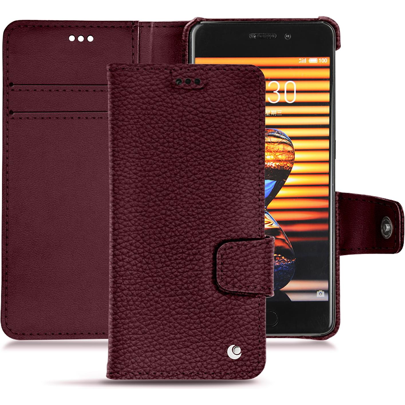 Noreve Lederschutzhülle Wallet (Meizu Pro 7), Smartphone Hülle, Violett