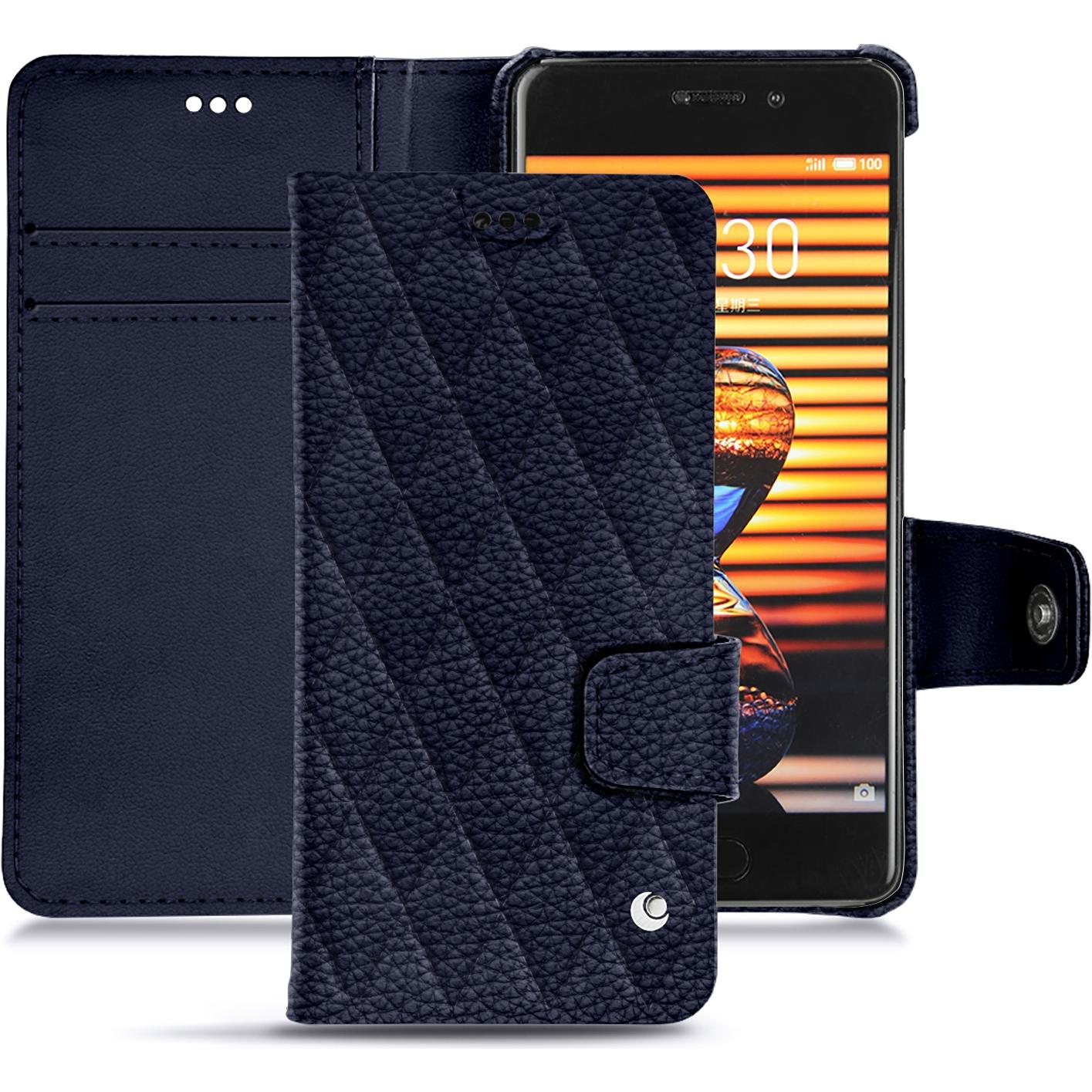 Noreve Lederschutzhülle Wallet (Meizu Pro 7), Smartphone Hülle, Violett