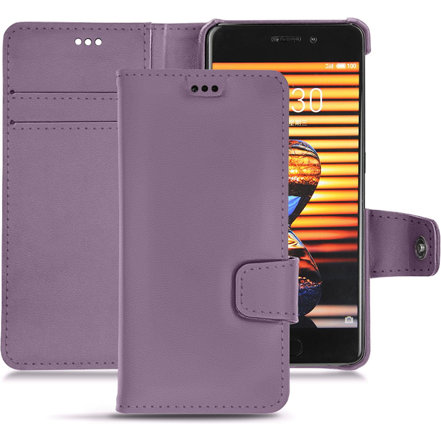 Noreve Lederschutzhülle Wallet (Meizu Pro 7), Smartphone Hülle, Violett