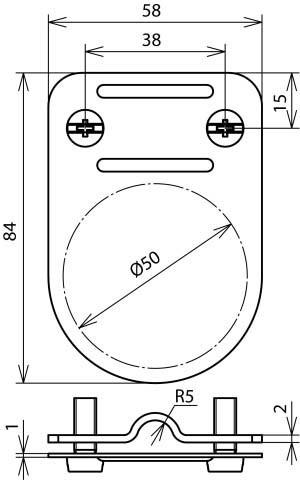 Image du produit Dehn Support pour plaquette de contrôle VDB pour Rd 7-10mm 480113 (Divers)