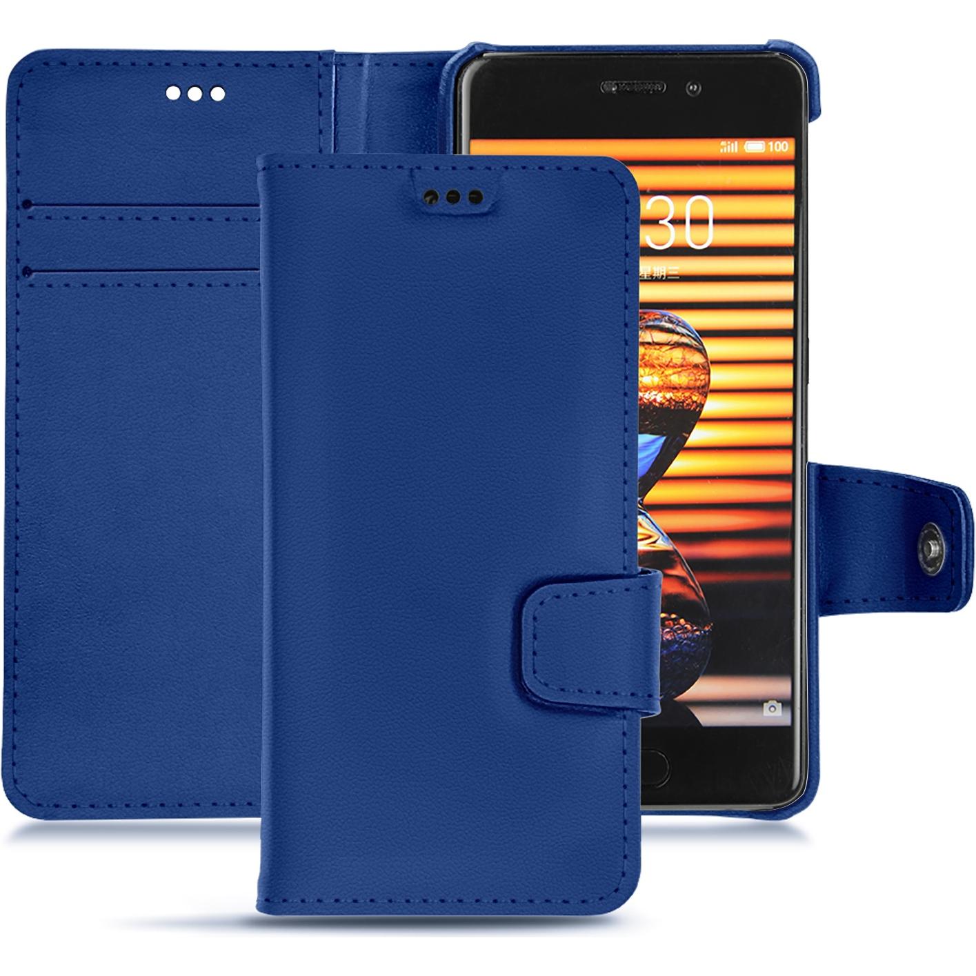 Thumbnail - Noreve Lederschutzhülle Wallet (Meizu Pro 7), Smartphone Hülle, Blau