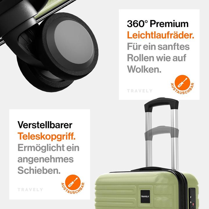 Produktbild Travely Grosser Hartschalenkoffer aus Polycarbonat (60 l)