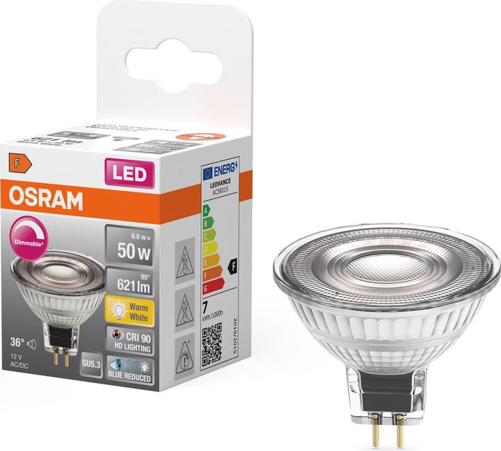 Productafbeelding Osram GU5.3 Reflector - MR16 (GU5.3, 8 W, 621 lm, 1 x, G)