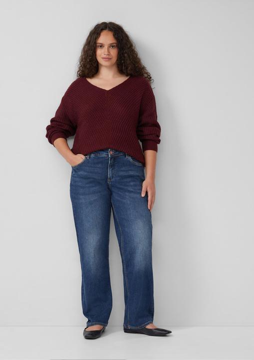 Produktbild S.Oliver Strickpullover Melierter Pullover mit überschnittener Schulter (46)