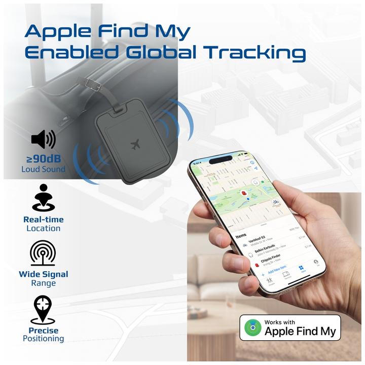 Produktbild ProMate HushTag Black Apple FindMy Gepäckanhänger (Apple)