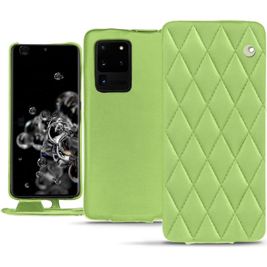 Thumbnail - Noreve Lederschutzhülle vertikal (Samsung Galaxy S20 Ultra 5G), Smartphone Hülle, Grün
