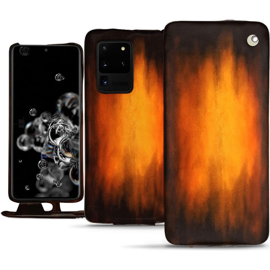 Thumbnail - Noreve Lederschutzhülle vertikal (Samsung Galaxy S20 Ultra 5G), Smartphone Hülle, Violett