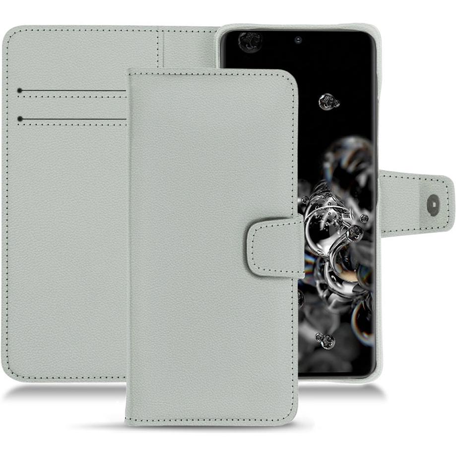 Noreve Lederschutzhülle Wallet (Samsung Galaxy S20 Ultra 5G), Smartphone Hülle, Grau