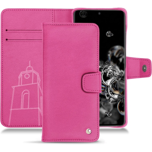 Noreve Lederschutzhülle Wallet (Samsung Galaxy S20 Ultra 5G), Smartphone Hülle, Rosa