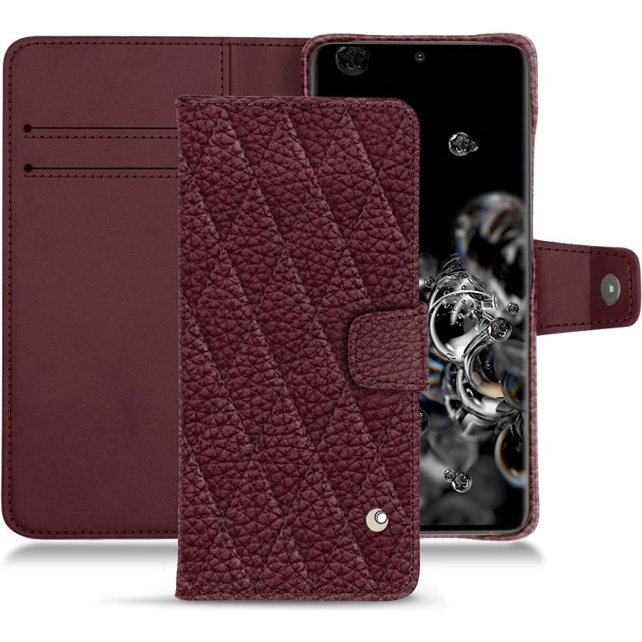 Noreve Lederschutzhülle Wallet (Samsung Galaxy S20 Ultra 5G), Smartphone Hülle, Violett
