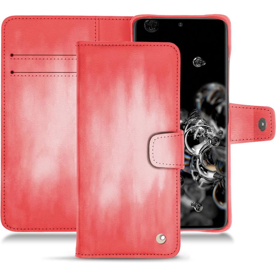 Noreve Lederschutzhülle Wallet (Samsung Galaxy S20 Ultra 5G), Smartphone Hülle, Rosa