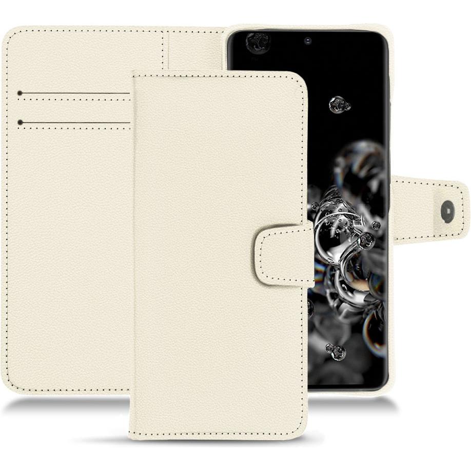 Noreve Lederschutzhülle Wallet (Samsung Galaxy S20 Ultra 5G), Smartphone Hülle, Weiss