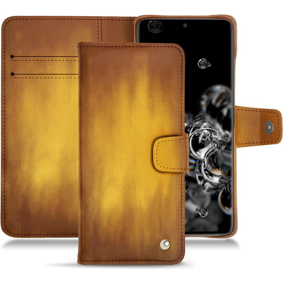 Thumbnail - Noreve Lederschutzhülle Wallet (Samsung Galaxy S20 Ultra 5G), Smartphone Hülle, Gold