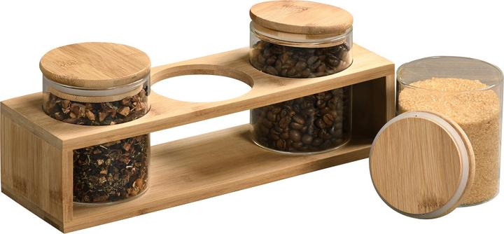 Actual product image Kesper Storage Glasses with Wooden Frame (0.20 l)