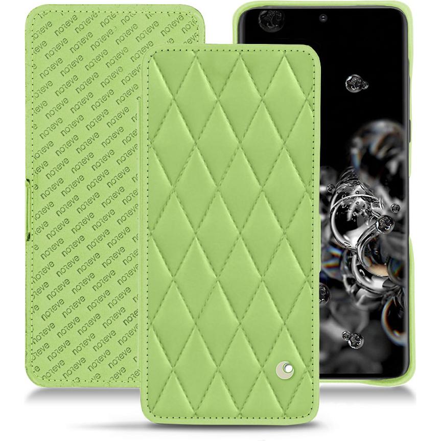 Noreve Lederschutzhülle horizontal (Samsung Galaxy S20 Ultra 5G), Smartphone Hülle, Grün