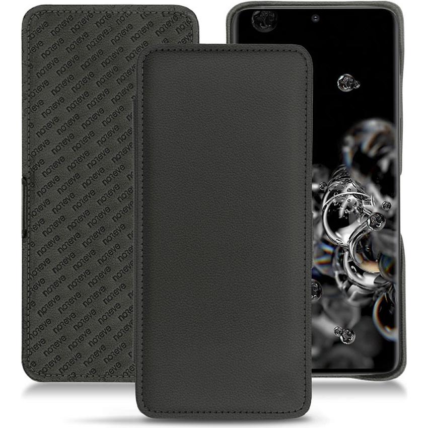 Thumbnail - Noreve Lederschutzhülle horizontal (Samsung Galaxy S20 Ultra 5G), Smartphone Hülle, Schwarz
