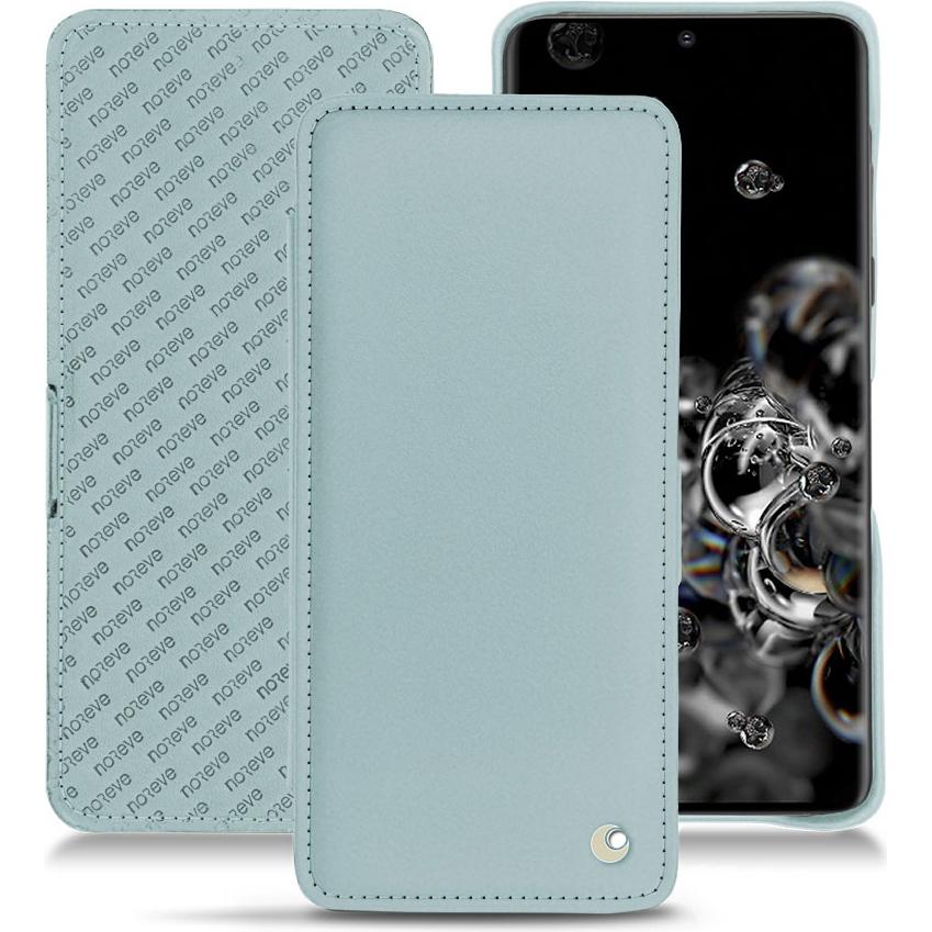 Noreve Lederschutzhülle horizontal (Samsung Galaxy S20 Ultra 5G), Smartphone Hülle, Blau