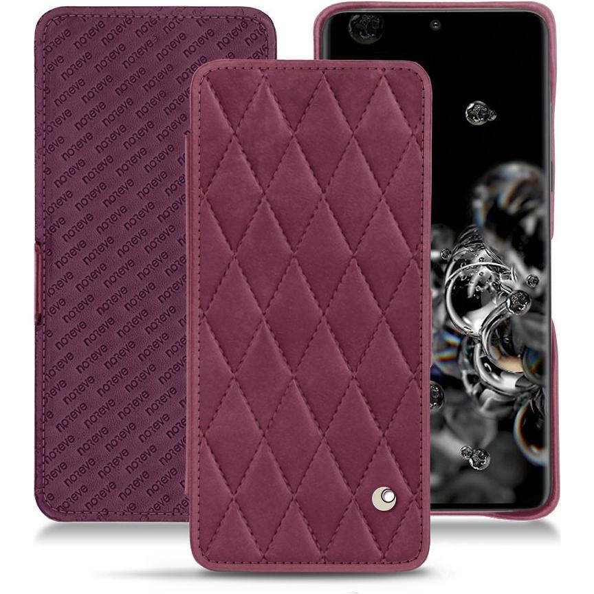 Noreve Lederschutzhülle horizontal (Samsung Galaxy S20 Ultra 5G), Smartphone Hülle, Violett