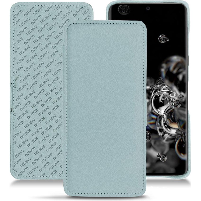 Noreve Lederschutzhülle horizontal (Samsung Galaxy S20 Ultra 5G), Smartphone Hülle, Blau