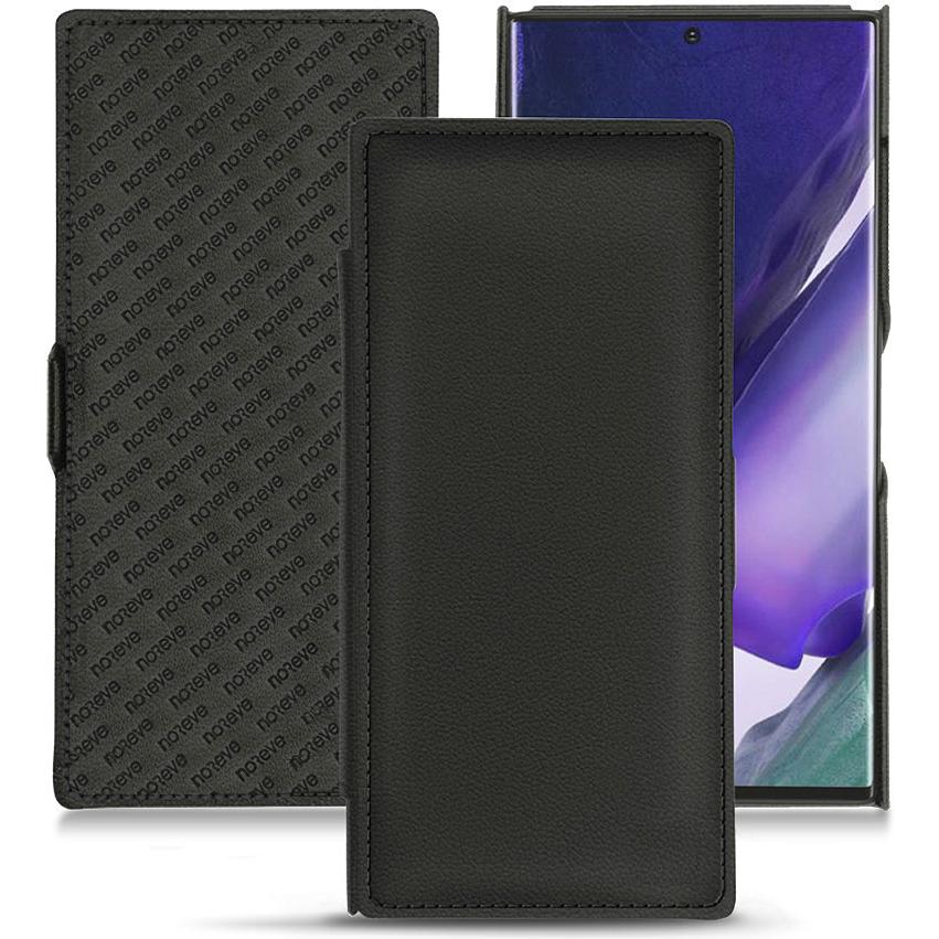 Noreve Lederschutzhülle horizontal (Samsung Galaxy Note 20 Ultra), Smartphone Hülle, Schwarz
