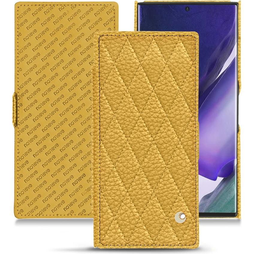 Noreve Lederschutzhülle horizontal (Samsung Galaxy Note 20 Ultra), Smartphone Hülle, Orange