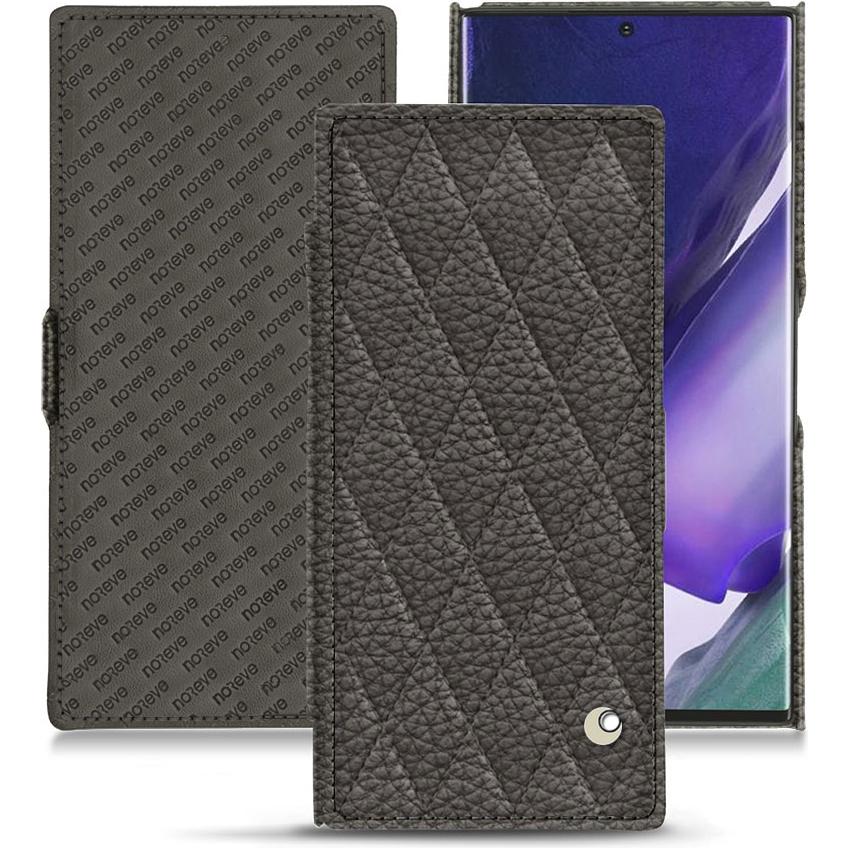 Noreve Lederschutzhülle horizontal (Samsung Galaxy Note 20 Ultra), Smartphone Hülle, Grau