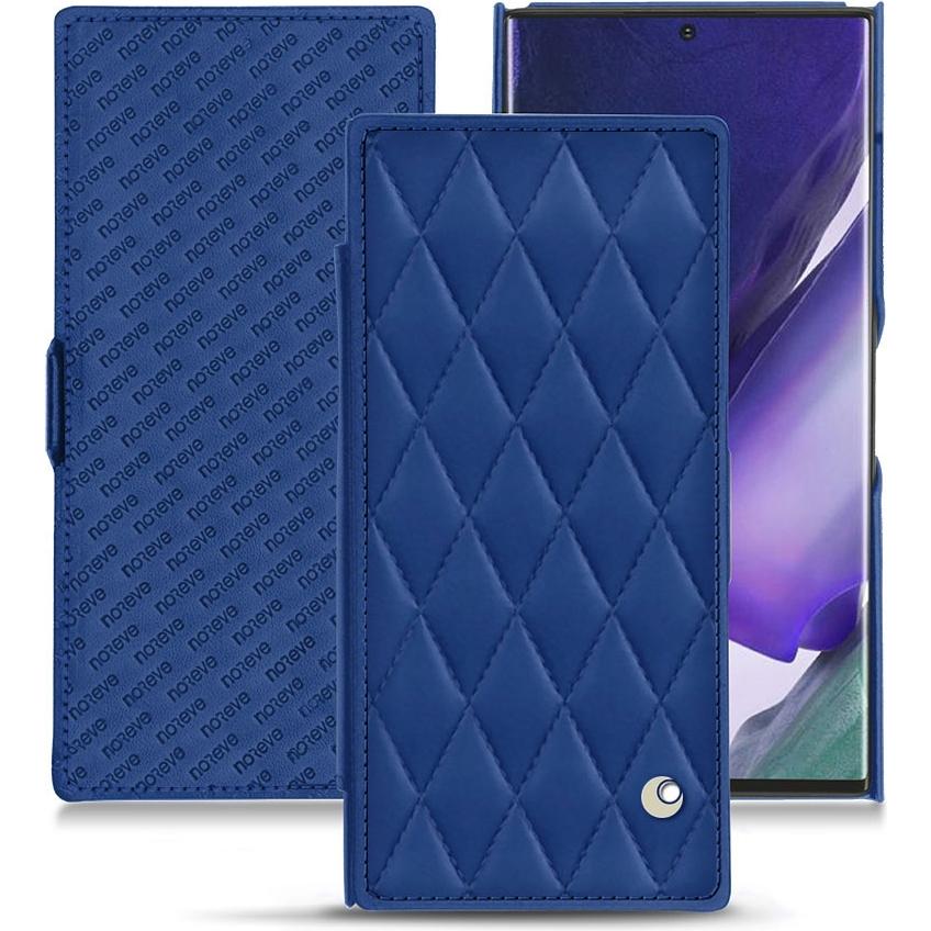 Noreve Lederschutzhülle horizontal (Samsung Galaxy Note 20 Ultra), Smartphone Hülle, Blau