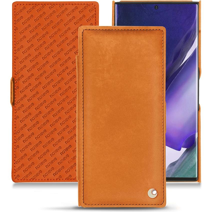 Noreve Lederschutzhülle horizontal (Samsung Galaxy Note 20 Ultra), Smartphone Hülle, Orange