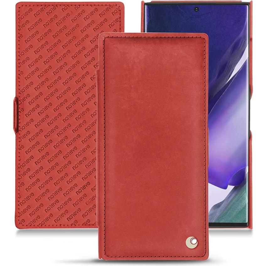Noreve Lederschutzhülle horizontal (Samsung Galaxy Note 20 Ultra), Smartphone Hülle, Rot