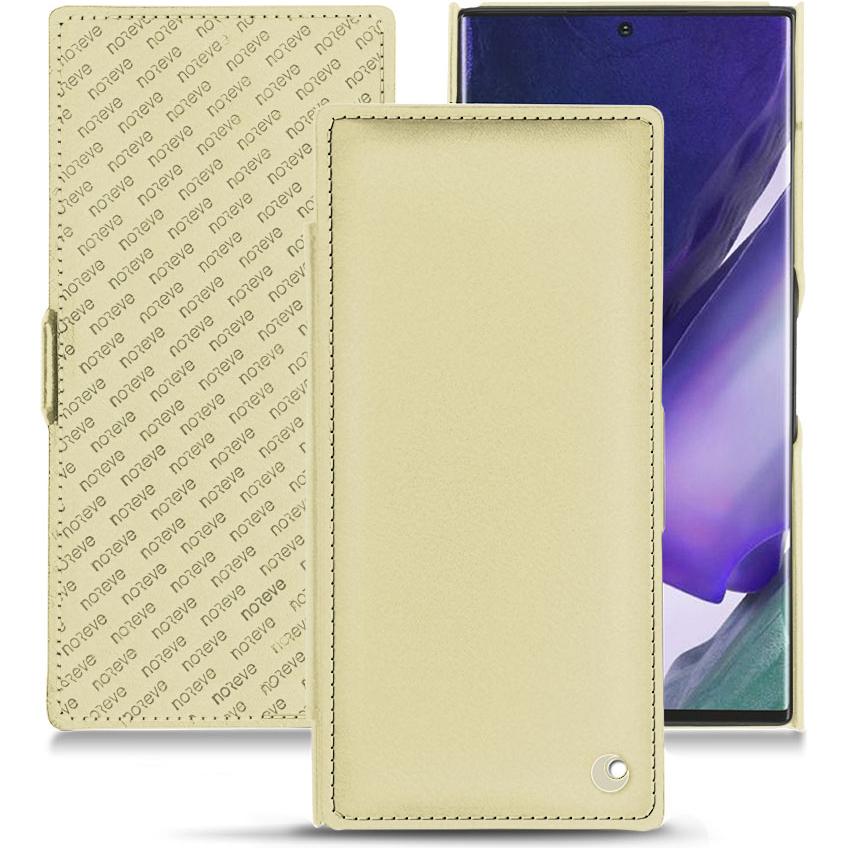 Noreve Lederschutzhülle horizontal (Samsung Galaxy Note 20 Ultra), Smartphone Hülle, Beige