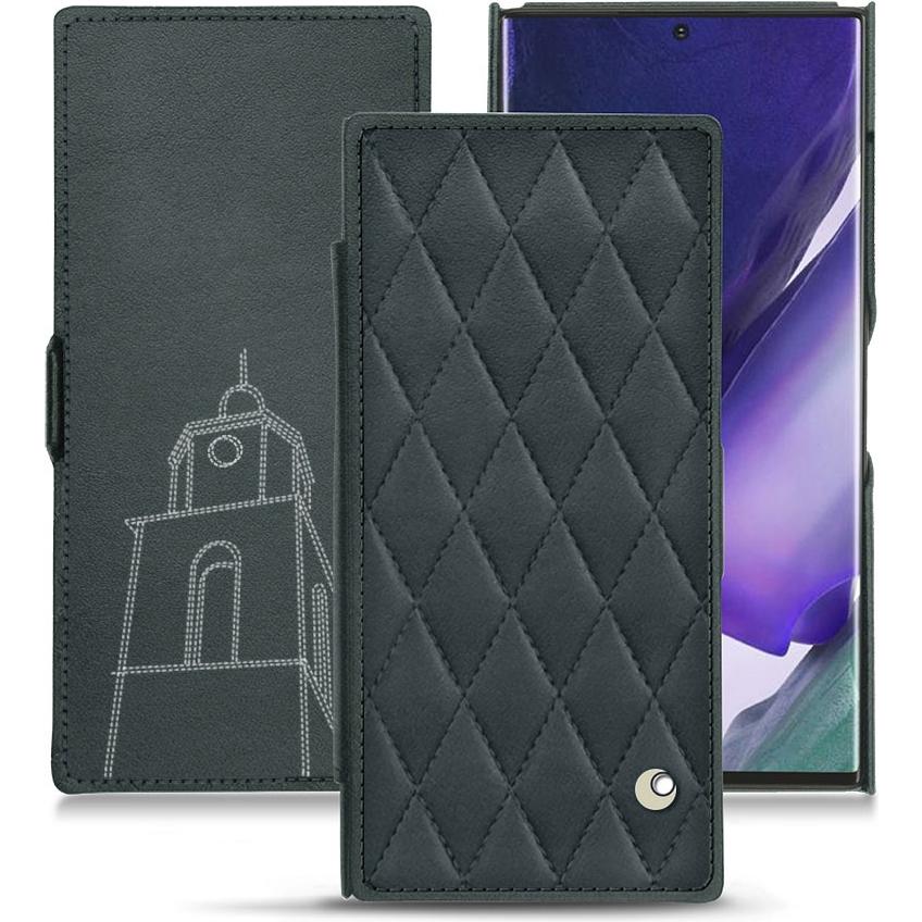 Noreve Lederschutzhülle horizontal (Samsung Galaxy Note 20 Ultra), Smartphone Hülle, Blau