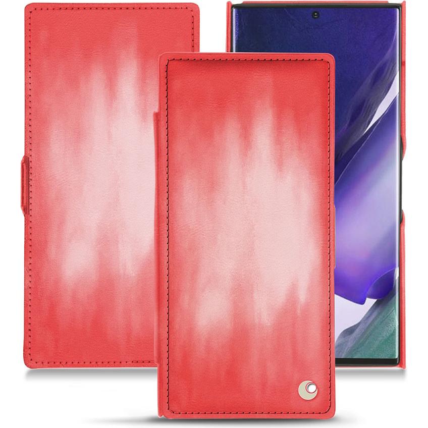 Noreve Lederschutzhülle horizontal (Samsung Galaxy Note 20 Ultra), Smartphone Hülle, Rosa