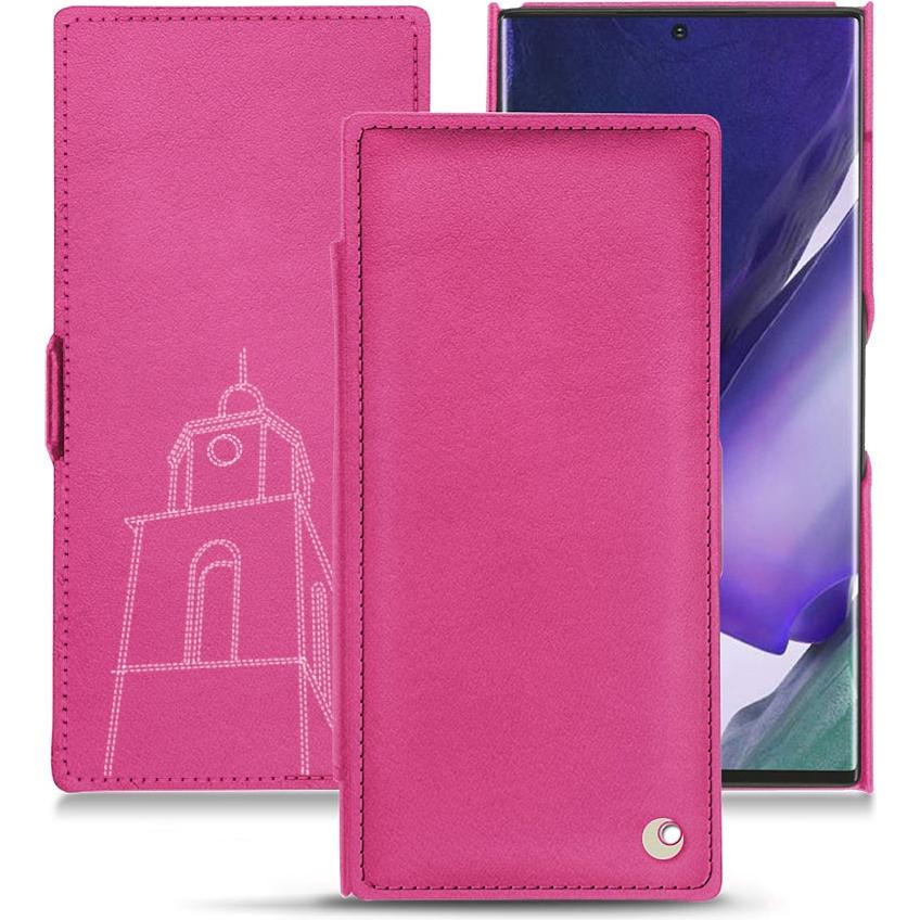 Noreve Lederschutzhülle horizontal (Samsung Galaxy Note 20 Ultra), Smartphone Hülle, Rosa