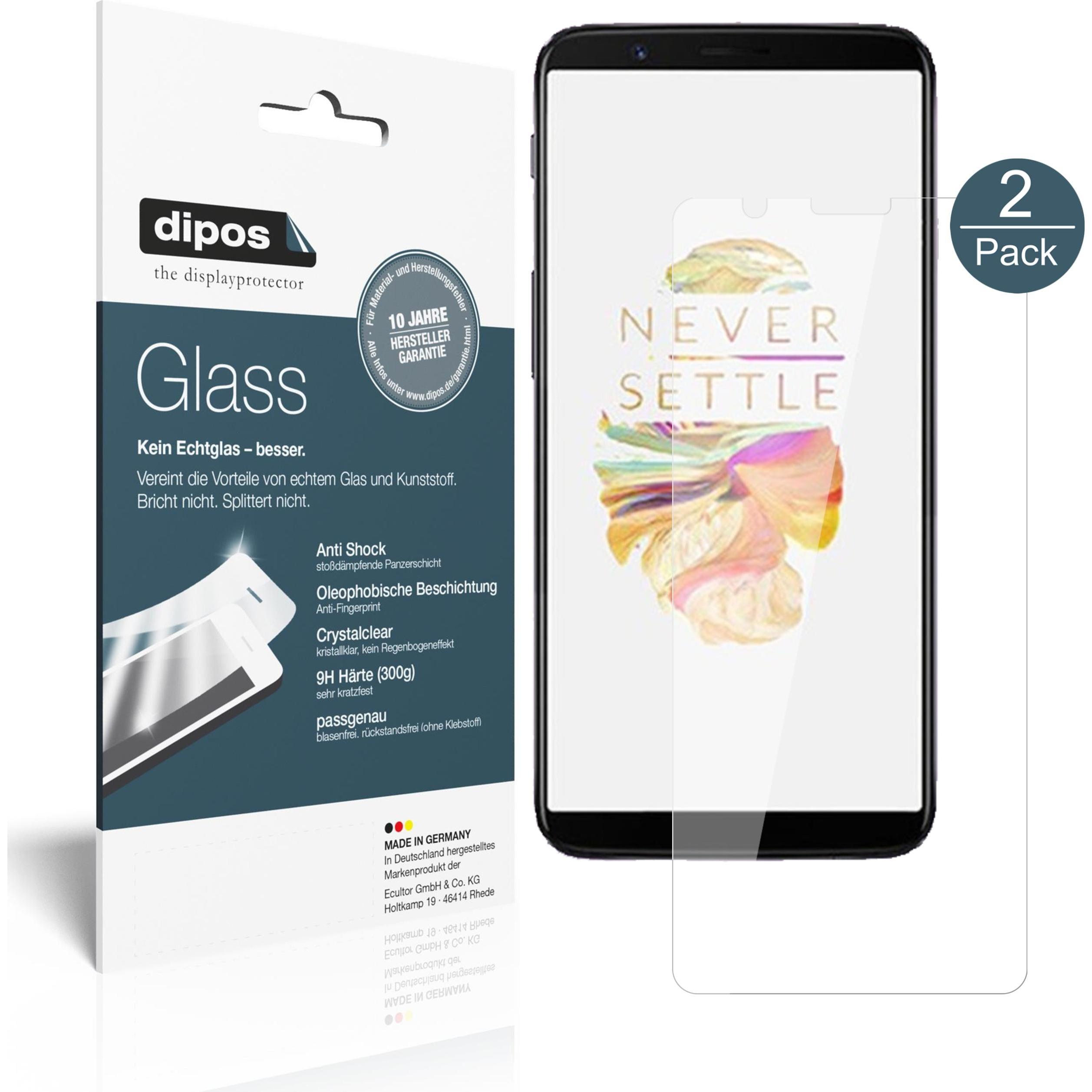 Dipos Displayschutz Anti-Shock (1 Stück, OnePlus 5T), Smartphone Schutzfolie, Transparent
