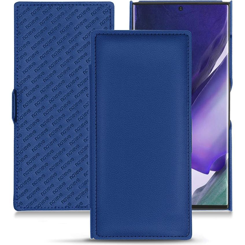 Noreve Lederschutzhülle horizontal (Samsung Galaxy Note 20 Ultra), Smartphone Hülle, Blau