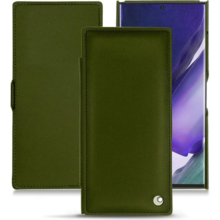 Noreve Lederschutzhülle horizontal (Samsung Galaxy Note 20 Ultra), Smartphone Hülle, Grün