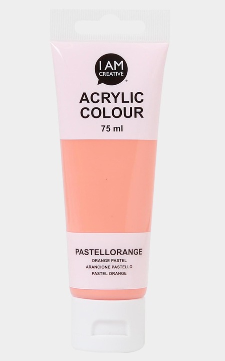 Produktbild I Am Creative Basic Acryl, Acrylfarbe auf Wasserbasis, 75 ml (Pastellorange, 75 ml)