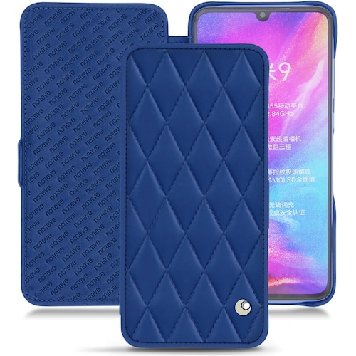 Noreve Lederschutzhülle horizontal (Xiaomi Mi 9), Smartphone Hülle, Blau