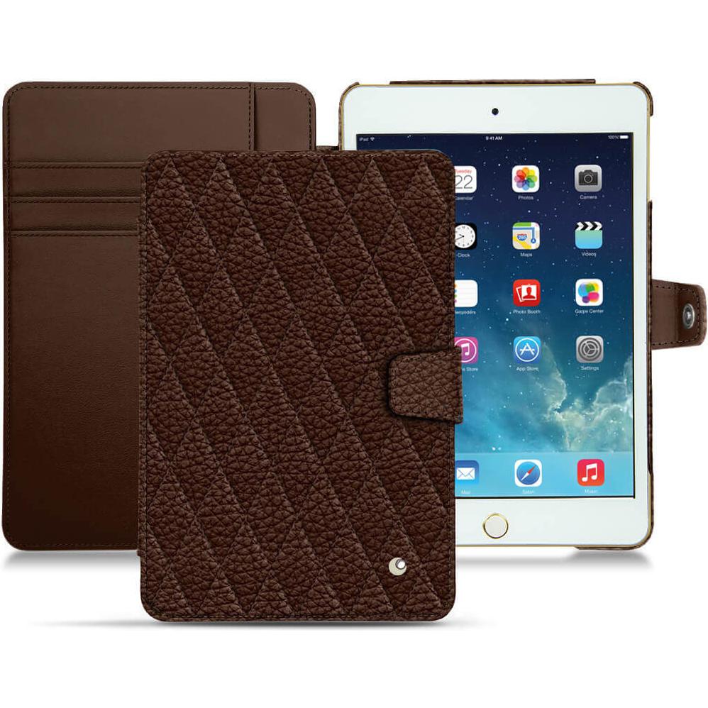 Noreve Lederschutzhülle Wallet (iPad Mini 5), Tablet Hülle, Braun