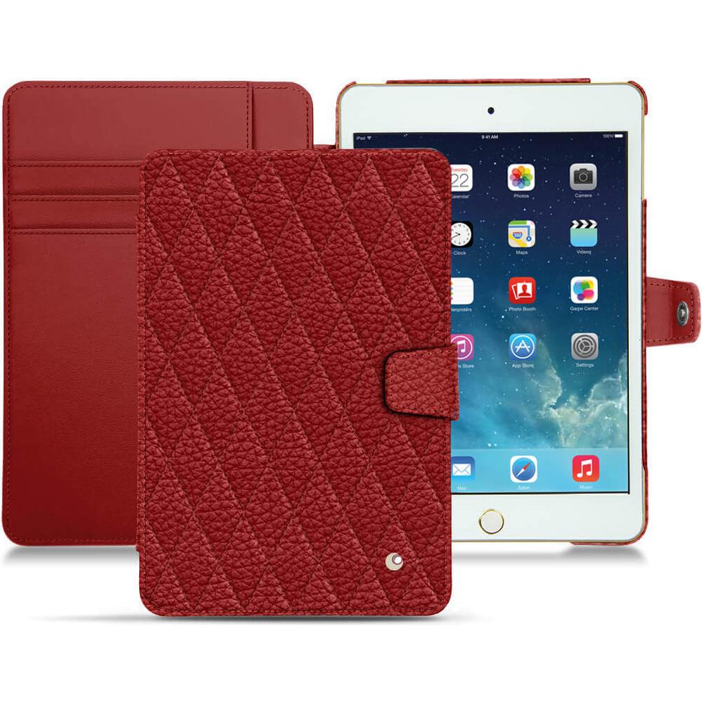 Noreve Lederschutzhülle Wallet (iPad Mini 5), Tablet Hülle, Rot