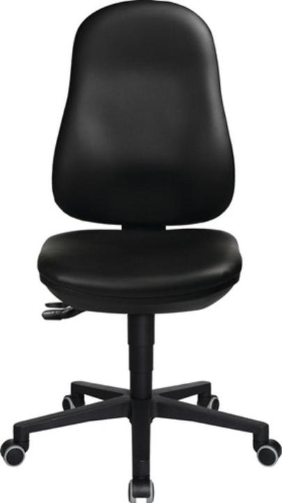 Topstar Point 70 Industrial Swivel Chair Castors Leatherette upholstery black 410-530 mm