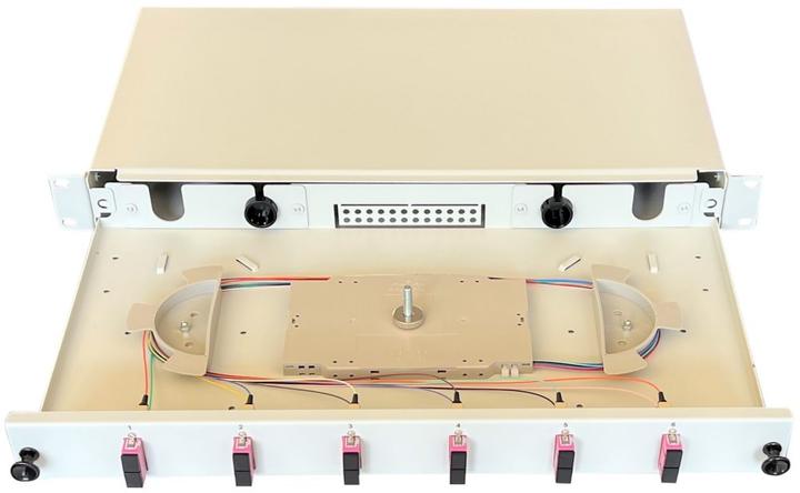 Actual product image Paschke Splice Box/Patch Panel 48.30cm (19") 6x SCd OM4 PINK 443705VI-06SA
